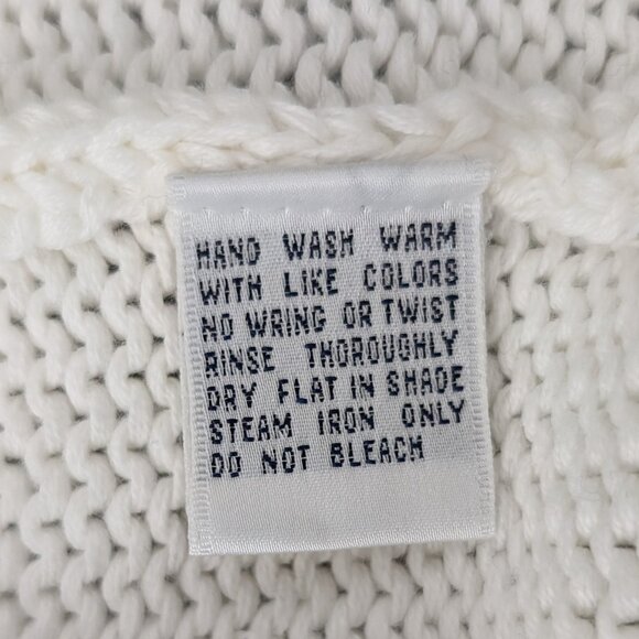 HAMPTON CUP Sweater By Nordstrom Men's L White Blue Striped Knit Preppy Nautical - Picture 10 of 12